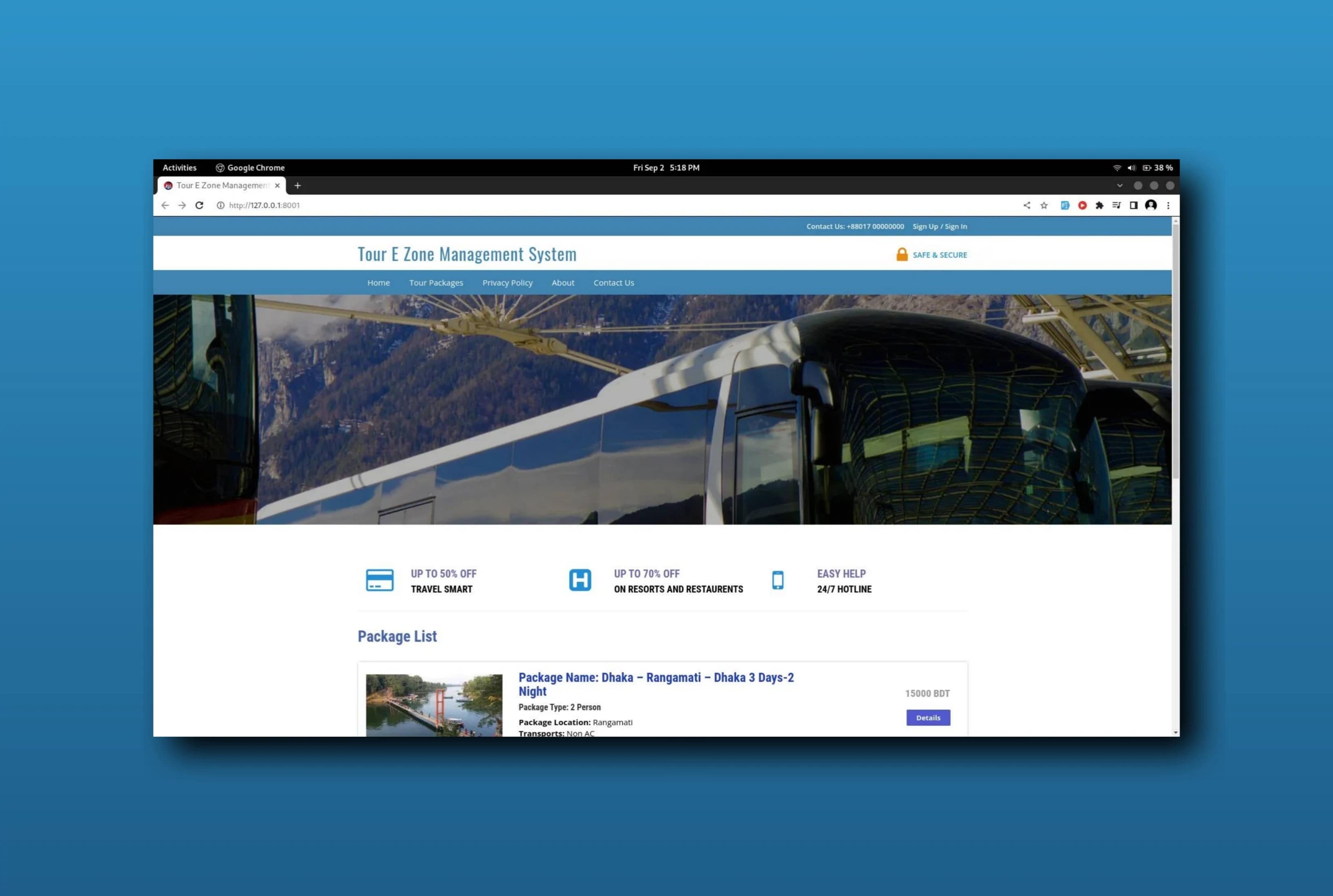 Tour E Zone Management System